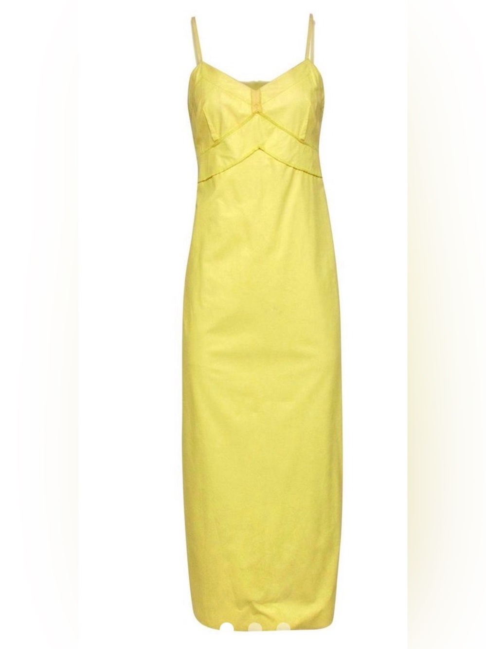 MM6 Maison Martin Margiela Lemon Yellow Maxi Slip Dress